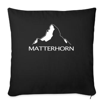 Matterhorn Mountain Heart of the alps - Sofa pillowcase 17,3'' x 17,3'' (45 x 45 cm) - black - Front