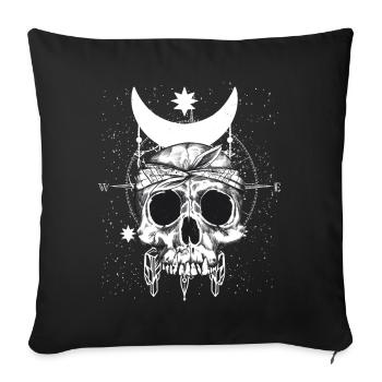 Occult Goth Grunge Gothique Punk Metal - Housse de coussin décorative 45 x 45 cm - noir - Devant