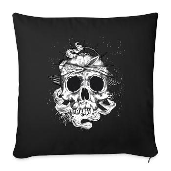 Occult Goth Grunge Gothique Punk Metal - Housse de coussin décorative 45 x 45 cm - noir - Devant