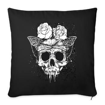 Occult Goth Grunge Gothique Punk Metal - Housse de coussin décorative 45 x 45 cm - noir - Devant