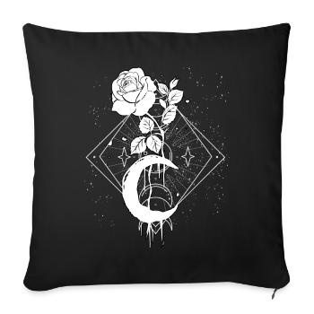 Occult Goth Gothique Punk Grunge - Housse de coussin décorative 45 x 45 cm - noir - Devant