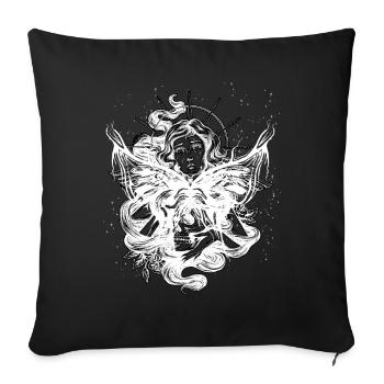 Occult Goth Gothique Punk Grunge - Housse de coussin décorative 45 x 45 cm - noir - Devant