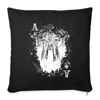 Occult Goth Gothique Punk Grunge - Housse de coussin décorative 45 x 45 cm - noir - Devant