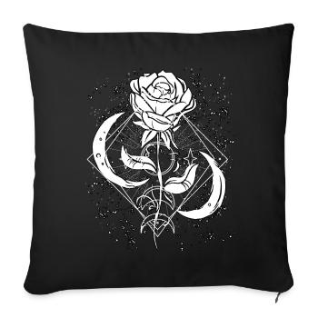 Occult Goth Gothique Punk Grunge - Housse de coussin décorative 45 x 45 cm - noir - Devant