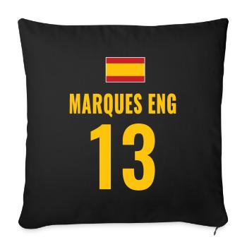 Espagne Noms des joueurs Booze Noms Football Booze Jersey - Housse de coussin décorative 45 x 45 cm - noir - Devant