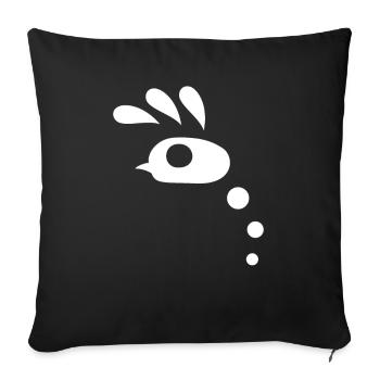 Funny chicken head skeleton with flowers - Sofa pillowcase 17,3'' x 17,3'' (45 x 45 cm) - black - Front