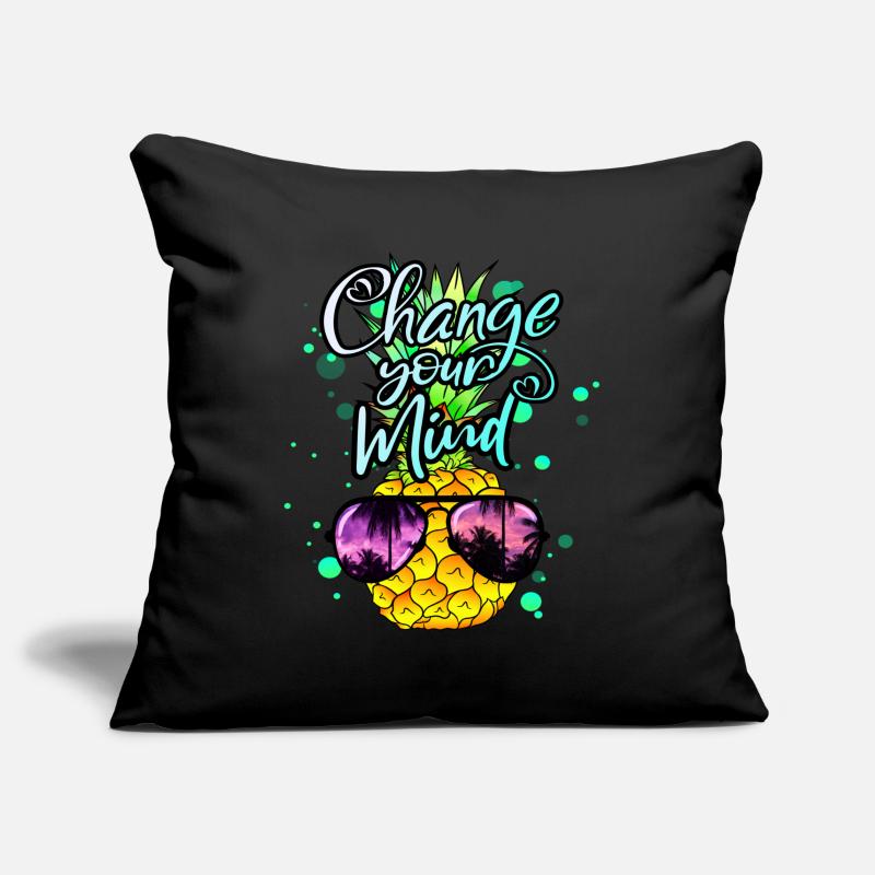 Pineapple change your thinking Sofa pillowcase 17,3'' x 17,3'' (45 x 45 cm)