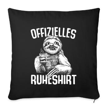 Offizielles Ruheshirt Lustiges Faultier Ausruhen - Sofakissenbezug 45 x 45 cm - Schwarz - Vorne