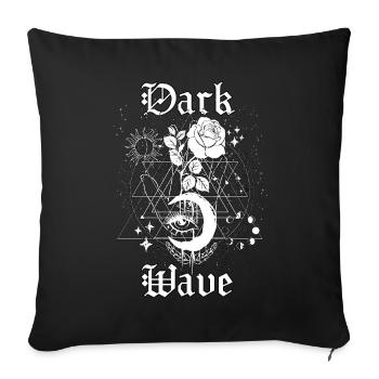 Occult Goth Gothique Punk Grunge - Housse de coussin décorative 45 x 45 cm - noir - Devant