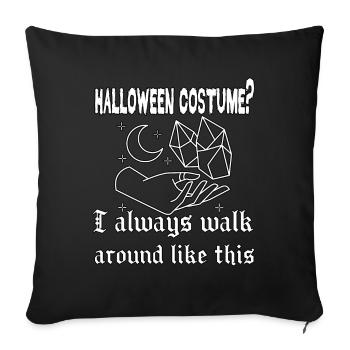Occult Goth Gothique Punk Grunge - Housse de coussin décorative 45 x 45 cm - noir - Devant