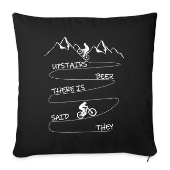 VTT / Vélo de montagne - Gift Cycling - Housse de coussin décorative 45 x 45 cm - noir - Devant