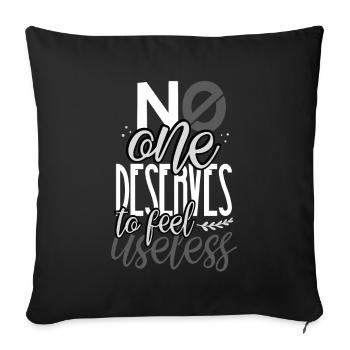Anti Bullying Gifts No One Deserves to Feel - Sofa pillowcase 17,3'' x 17,3'' (45 x 45 cm) - black - Front