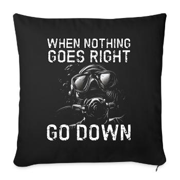 Apnoetaucher Freitaucher Freediver Scuba Taucher - Sofakissenbezug 45 x 45 cm - Schwarz - Vorne