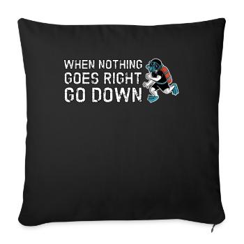 Freediver Diver - Sofa pillowcase 17,3'' x 17,3'' (45 x 45 cm) - black - Front