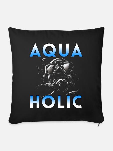 Apnoetaucher Freitaucher Freediver Scuba Taucher - Sofakissenbezug 45 x 45 cm - Schwarz