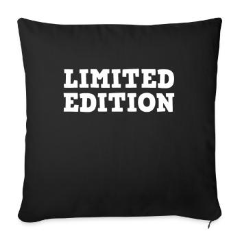 Limited Edition Saying - Sofa pillowcase 17,3'' x 17,3'' (45 x 45 cm) - black - Front