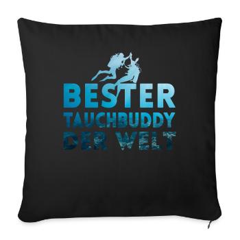 Apnoetaucher Freitaucher Freediver Scuba Taucher - Sofakissenbezug 45 x 45 cm - Schwarz - Vorne