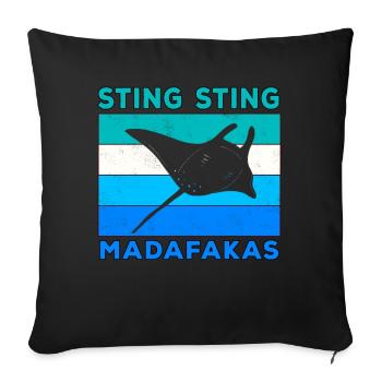 Apnea Diver Freediver Scuba Diver - Sofa pillowcase 17,3'' x 17,3'' (45 x 45 cm) - black - Front