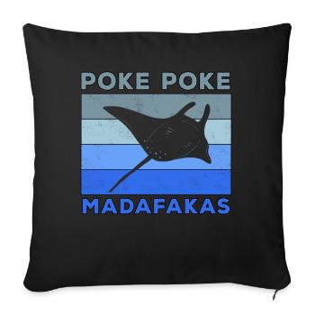Apnea Diver Freediver Scuba Diver - Sofa pillowcase 17,3'' x 17,3'' (45 x 45 cm) - black - Front