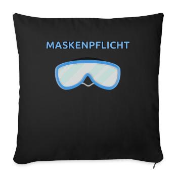 Apnoetaucher Freitaucher Freediver Scuba Taucher - Sofakissenbezug 45 x 45 cm - Schwarz - Vorne