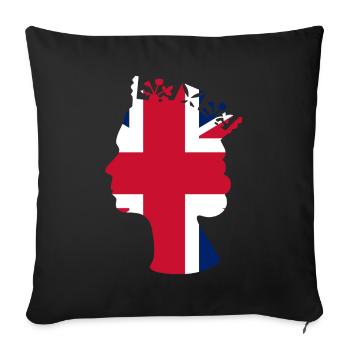 RIP Queen we will always remember you - Sofa pillowcase 17,3'' x 17,3'' (45 x 45 cm) - black - Front