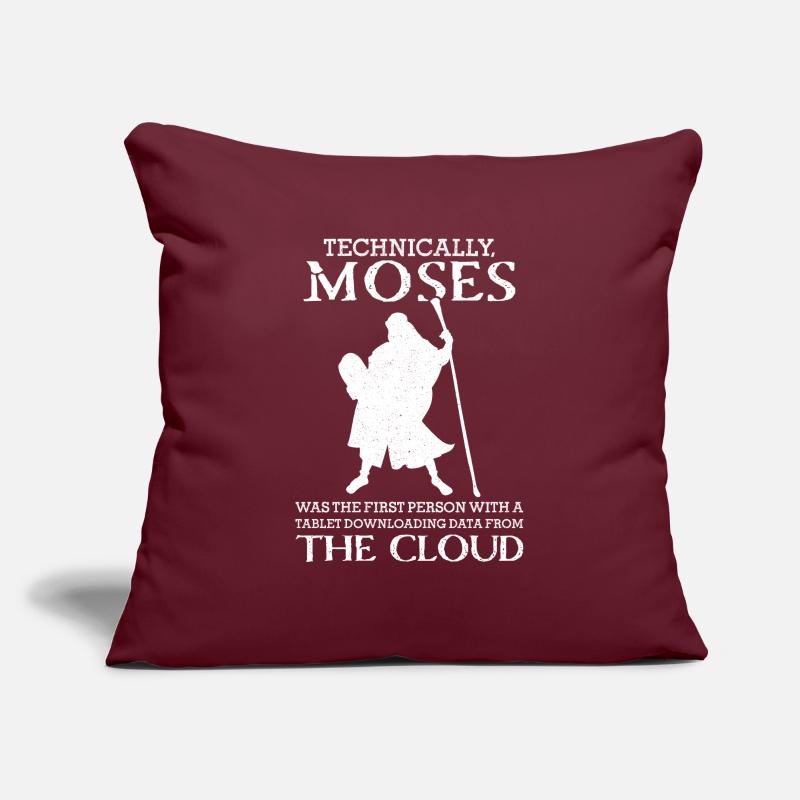 Moises First upload data tablette anglaise Housse de coussin décorative 45 x 45 cm