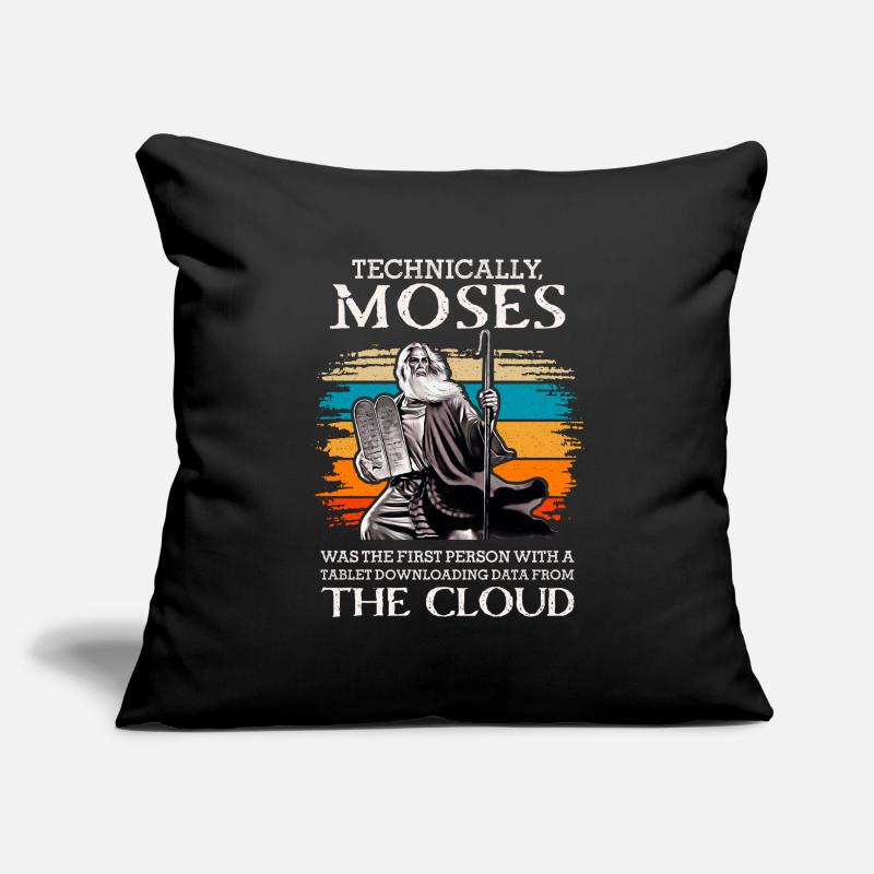 Moises First upload data tablette anglaise Housse de coussin décorative 45 x 45 cm