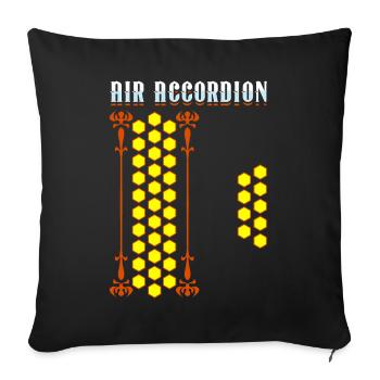 Air Accordion Plays Accordion Music Rancheras - Sofa pillowcase 17,3'' x 17,3'' (45 x 45 cm) - black - Front