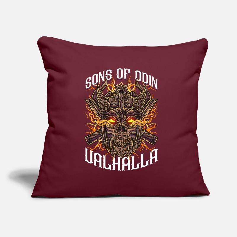 Fils des Vikings d’Odin Valhala Housse de coussin décorative 45 x 45 cm