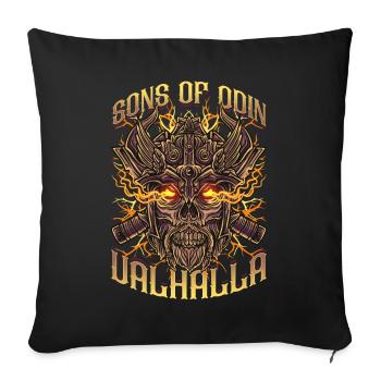 Sons of Odin Valhala Pride Viking Sons - Sofa pillowcase 17,3'' x 17,3'' (45 x 45 cm) - black - Front