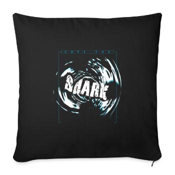 Apnea Diver Freediver Shark Scuba Diver - Sofa pillowcase 17,3'' x 17,3'' (45 x 45 cm) - black - Front