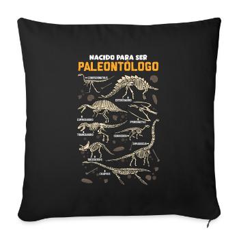 Born to be a dinosaur paleontologist - Sofa pillowcase 17,3'' x 17,3'' (45 x 45 cm) - black - Front