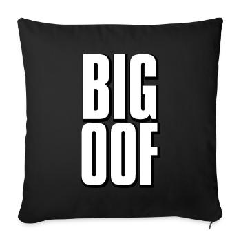 Grand oof mème - Housse de coussin décorative 45 x 45 cm - noir - Devant