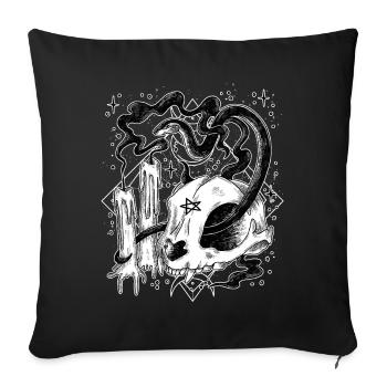 Occult Goth Gothique Punk Grunge - Housse de coussin décorative 45 x 45 cm - noir - Devant