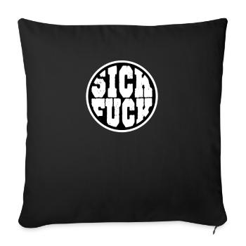 Putain de malade - Housse de coussin décorative 45 x 45 cm - noir - Devant