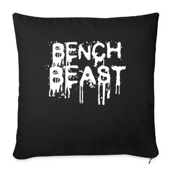 Bank Beast - Bodybuilding - Sofa pillowcase 17,3'' x 17,3'' (45 x 45 cm) - black - Front