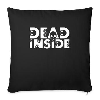 Skulls. Dead inside - Sofa pillowcase 17,3'' x 17,3'' (45 x 45 cm) - black - Front