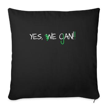 Yes We Can Vegans Vegan Animal Lover Animal - Sofa pillowcase 17,3'' x 17,3'' (45 x 45 cm) - black - Front
