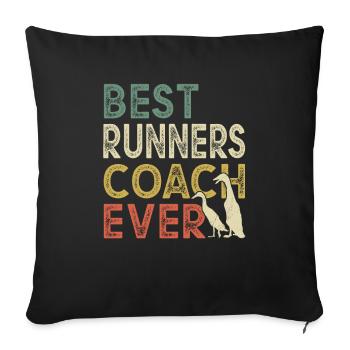 Laufenten Laufenten Laufentencoach Éleveur de canards - Housse de coussin décorative 45 x 45 cm - noir - Devant