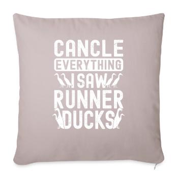 Propriétaires de canards Éleveurs de canards Canards Canards - Housse de coussin décorative 45 x 45 cm - taupe clair - Devant