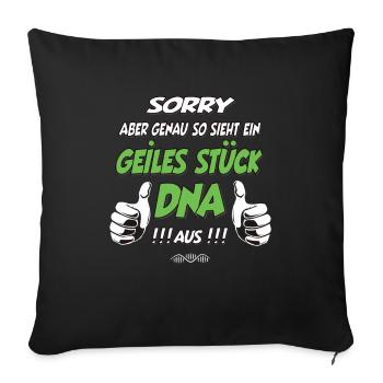 so sieht ein geiles Stück DNA aus Geschenk - Sofakissenbezug 45 x 45 cm - Schwarz - Vorne