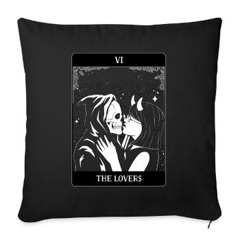 Occulte Goth Gothique Punk Grunge - Housse de coussin décorative 45 x 45 cm - noir - Devant