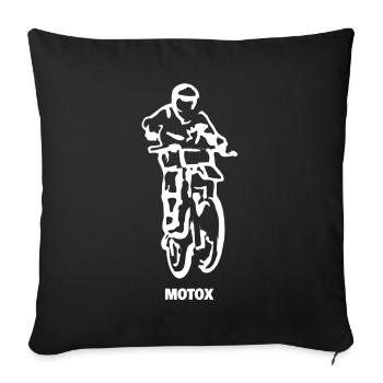 MOTOCROSS MOTX - Sofakissenbezug 45 x 45 cm - Schwarz - Vorne