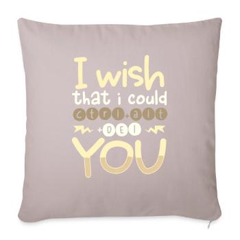 Sarcastique Wish I Could CTRL ALT DEL YOU Sarcasme - Housse de coussin décorative 45 x 45 cm - taupe clair - Devant
