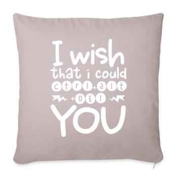 Cadeau sarcastique J’aimerais pouvoir CTRL ALT DEL YOU - Housse de coussin décorative 45 x 45 cm - taupe clair - Devant