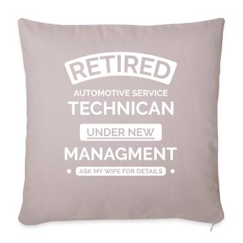 Retired Automotive Service Technician - Sofa pillowcase 17,3'' x 17,3'' (45 x 45 cm) - light taupe - Front