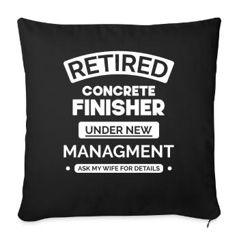 Pavés de béton retirés - Housse de coussin décorative 45 x 45 cm - noir - Devant
