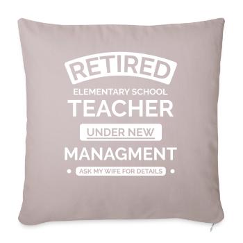 Retired primary school teachers - Sofa pillowcase 17,3'' x 17,3'' (45 x 45 cm) - light taupe - Front