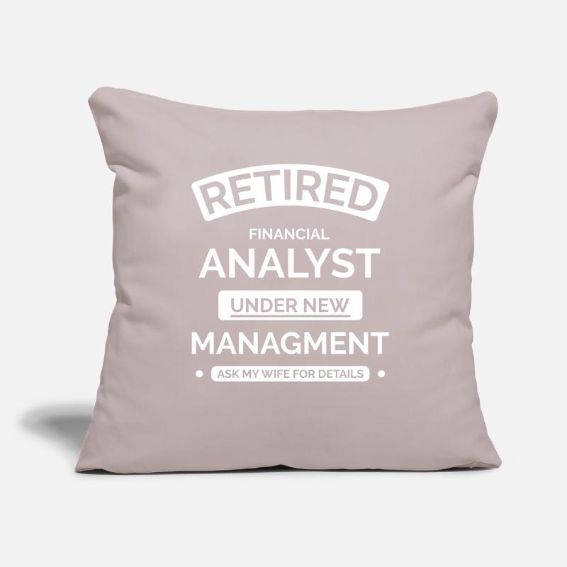 Analyste financier à la retraite Housse de coussin décorative 45 x 45 cm