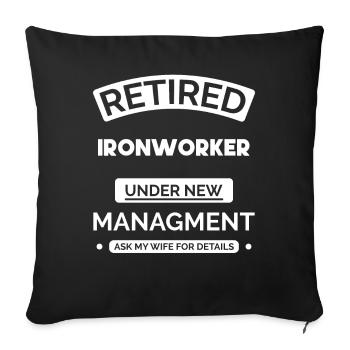 Retired iron weaver - Sofa pillowcase 17,3'' x 17,3'' (45 x 45 cm) - black - Front